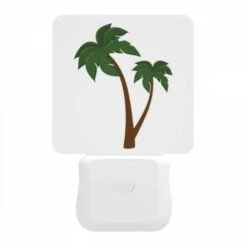 Night Light, A Green Palm Tree With A Brown Trunk. 11 Night Light, A Green Palm Tree With A Brown Trunk. -Pattern Night Light 95db741d6dbc70f91261c0f7fda3b280344a2c2b