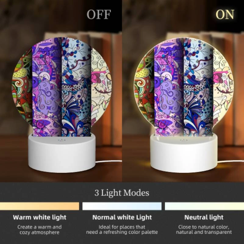 Round Acrylic Night Light, Four different colored designs of a butterfly. Round Acrylic Night Light, Four Different Colored Designs Of A Butterfly. -Pattern Night Light 9694ac250c48a7c6c79bf0d07b82b49a0bf3f299