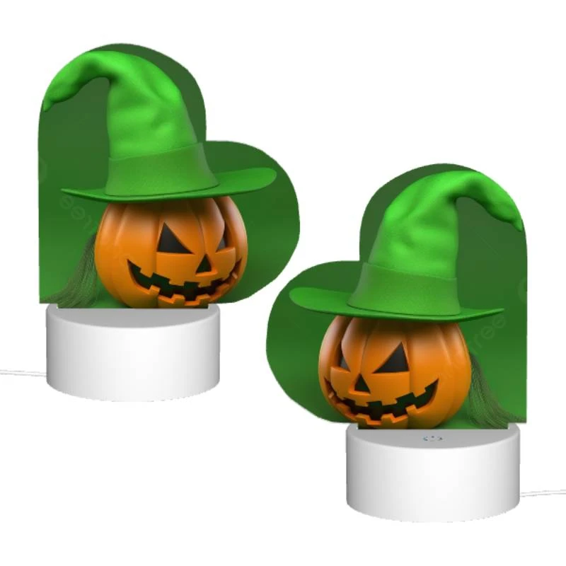 Love Acrylic Night Light, A 3D model of a pumpkin wearing a green hat. Love Acrylic Night Light, A 3D Model Of A Pumpkin Wearing A Green Hat. -Pattern Night Light 9753889c0c8fa8c3c86576f51850db8f0811877b