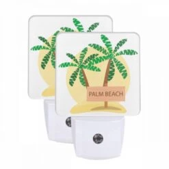 Night Light Set Of 2, A Sign That Says Palm Beach.