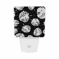 Night Light Set Of 2, A Pattern Of Leaves And Flowers On A Black Background. 8 Night Light Set Of 2, A Pattern Of Leaves And Flowers On A Black Background. -Pattern Night Light 990ad7b0d6e24e01820e71d09ce8ffaac532e43f