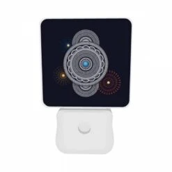 Night Light Set Of 2, A Blue Circle With A Yellow Star In The Middle. 9 Night Light Set Of 2, A Blue Circle With A Yellow Star In The Middle. -Pattern Night Light 9926229c53248cf4d33e183d6a5b587b22ede3c7