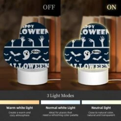 Love Acrylic Night Light, A Poster With A Ghost And The Words "Happy Halloween" On It. 4 Love Acrylic Night Light, A Poster With A Ghost And The Words "Happy Halloween" On It. -Pattern Night Light 9ab10cb47df6340274a5f3643cdf4cca1224dde1