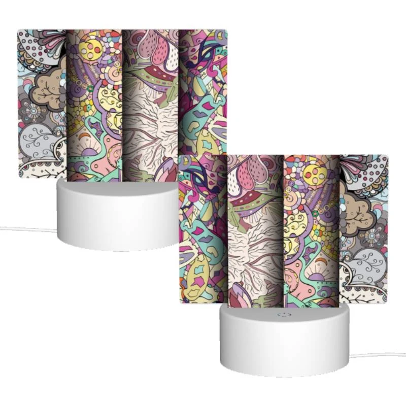 Rectangular Acrylic Night Light, Three colorful and artistic designs are displayed side by side. Rectangular Acrylic Night Light, Three Colorful And Artistic Designs Are Displayed Side By Side. -Pattern Night Light 9afbd3d24a3dc0c6a5b7314ee5c5f4574ea79984