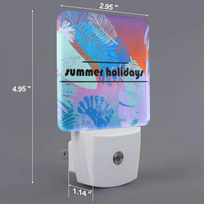 Night Light, A colorful image of a palm tree with the words "Summer Holidays" written on it. Night Light, A Colorful Image Of A Palm Tree With The Words "Summer Holidays" Written On It. -Pattern Night Light 9b1c365ed2740cbc7a6b0e8989325464919aaf03