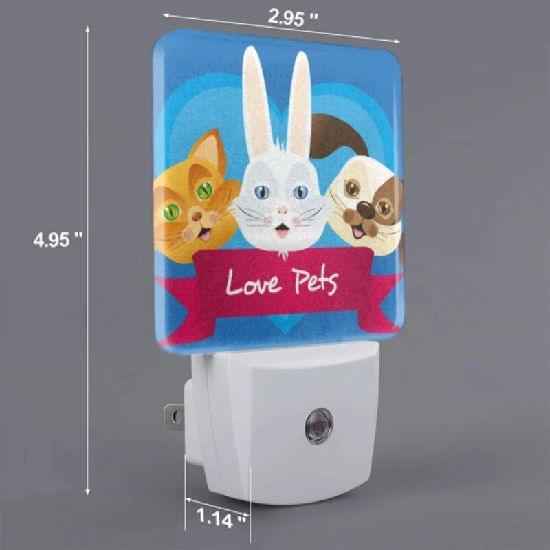 Night Light, Three cute animal characters are shown on a blue background Night Light, Three Cute Animal Characters Are Shown On A Blue Background -Pattern Night Light 9b63986d67d304dce9afbd9a8929a98678769025
