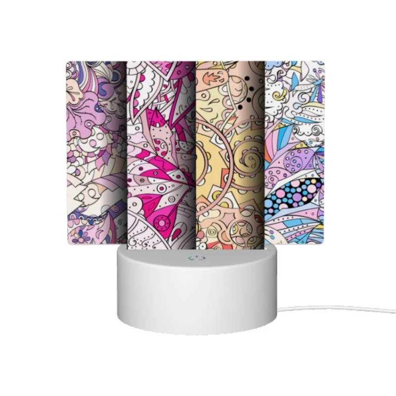 Rectangular Acrylic Night Light, Three colorful artworks are displayed side by side. Rectangular Acrylic Night Light, Three Colorful Artworks Are Displayed Side By Side. -Pattern Night Light 9b64e7508bd23a2a665d22972b4f9bf6f3255962