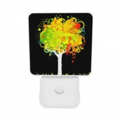 Night Light Set Of 2, A Tree With A Rainbow Of Colors On It. 9 Night Light Set Of 2, A Tree With A Rainbow Of Colors On It. -Pattern Night Light 9b9b136819be65744374ef6fd515242d80e110d6