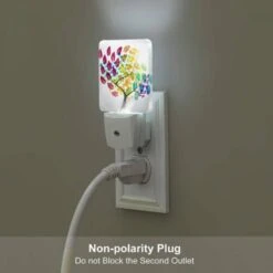 Night Light Set Of 2, A Tree With Many Different Colored Leaves. -Pattern Night Light 9c6ae590be4e92b5be8549e1561e545b7ac8aba1