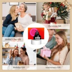 Rectangular Acrylic Night Light, A Spooky House With A Pumpkin On Top And A Skeleton On The Side. 9 Rectangular Acrylic Night Light, A Spooky House With A Pumpkin On Top And A Skeleton On The Side. -Pattern Night Light 9ca2dca65ccc265280d64b51ab213b526ab1abdf