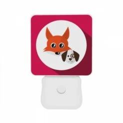 Night Light Set Of 2, A Cartoon Fox And A Dog Are Sitting Together. 10 Night Light Set Of 2, A Cartoon Fox And A Dog Are Sitting Together. -Pattern Night Light 9d2fdb1b160ab86c03db95dda521e53f13f0195b