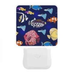 Night Light, A Colorful Fish Pattern With Various Fish Species. 11 Night Light, A Colorful Fish Pattern With Various Fish Species. -Pattern Night Light 9e9767cfe6089d76519131e7018a4e291e6b7d18