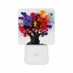 Night Light Set Of 2, A Tree With A Lot Of Colorful Paint On It. 10 Night Light Set Of 2, A Tree With A Lot Of Colorful Paint On It. -Pattern Night Light 9fa563450b401f1ae376317df4ef2a1a93eb231f