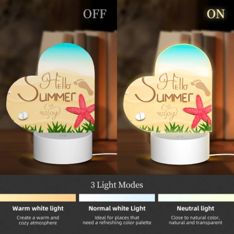 Love Acrylic Night Light, A colorful beach scene with a starfish Love Acrylic Night Light, A Colorful Beach Scene With A Starfish -Pattern Night Light 9fd0f698be19ee230f800f5c751029acdec3e650