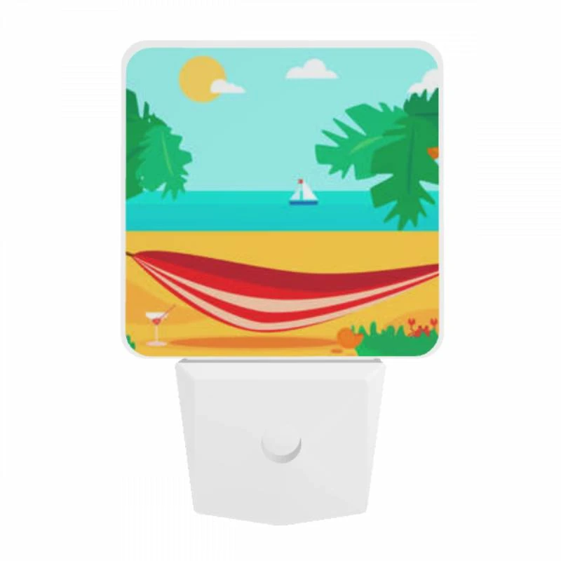 Night Light, A red and white beach umbrella is set up on the sand Night Light, A Red And White Beach Umbrella Is Set Up On The Sand -Pattern Night Light 9fed34c916161e82a675501116739db4fe22dfee