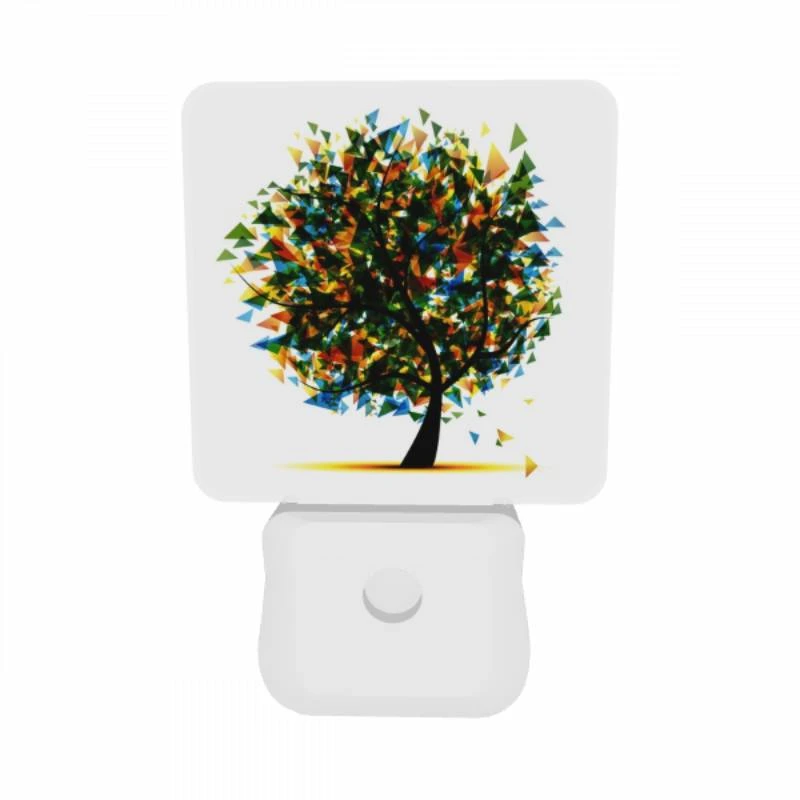 Night Light Set of 2, A tree with a rainbow of colors. Night Light Set Of 2, A Tree With A Rainbow Of Colors. -Pattern Night Light 9ffebeebaedc2a06e59401f7471dbcb4fcb405a7