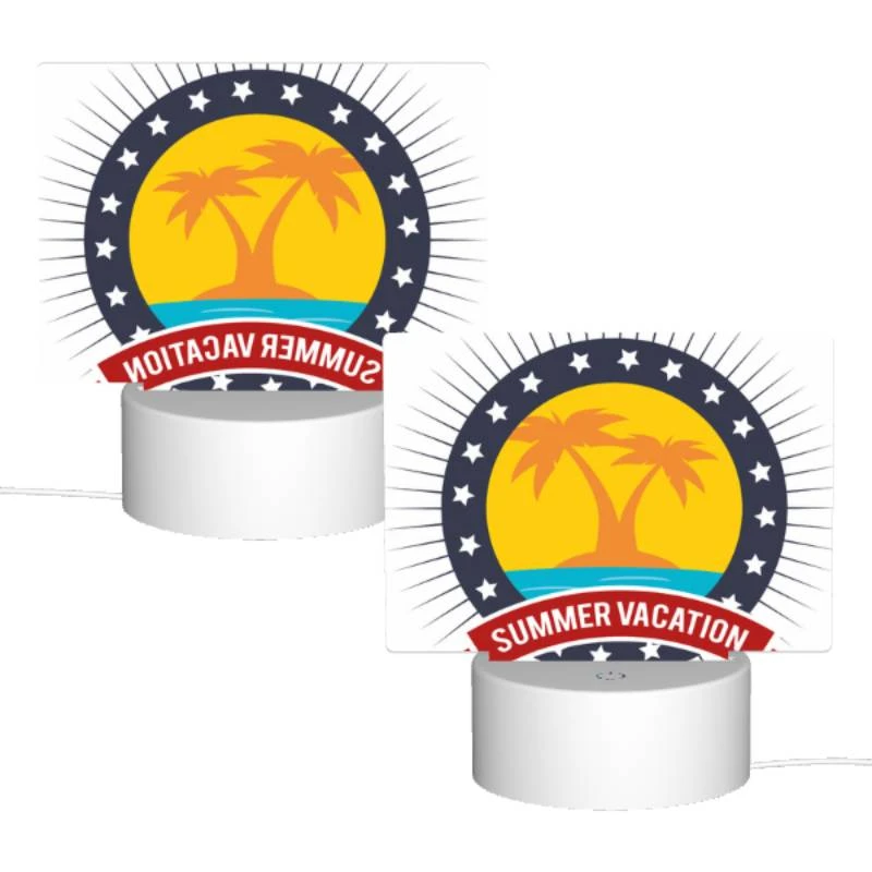 Rectangular Acrylic Night Light, A logo for summer vacation. Rectangular Acrylic Night Light, A Logo For Summer Vacation. -Pattern Night Light a173b69aaa1c3bf765041e76e226390daca9e38d