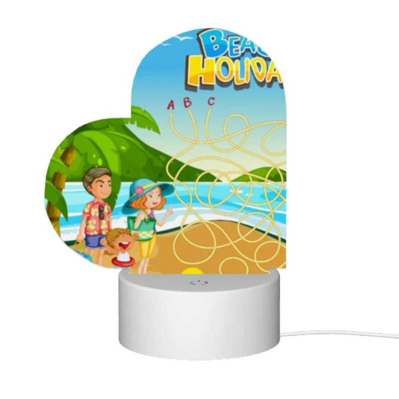 Love Acrylic Night Light, A family is enjoying a day at the beach Love Acrylic Night Light, A Family Is Enjoying A Day At The Beach -Pattern Night Light a1a93ddf1adcba134f73a635e1169dfa5fa64001