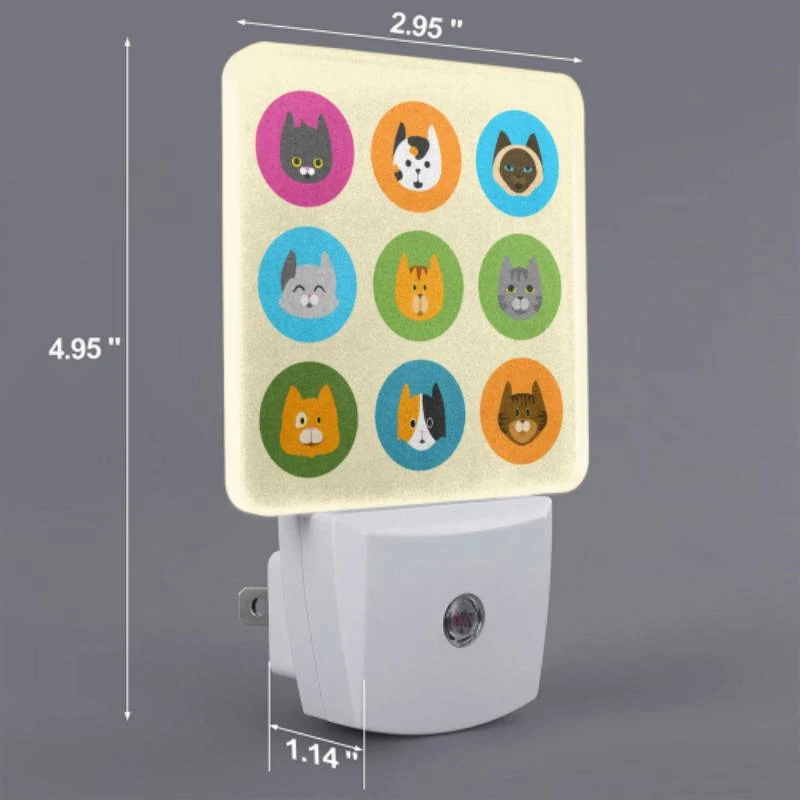 Night Light, A collection of cat images in different colors. Night Light, A Collection Of Cat Images In Different Colors. -Pattern Night Light a41b92bc3a0aaf2add371f127ce90aa1b6696a7c