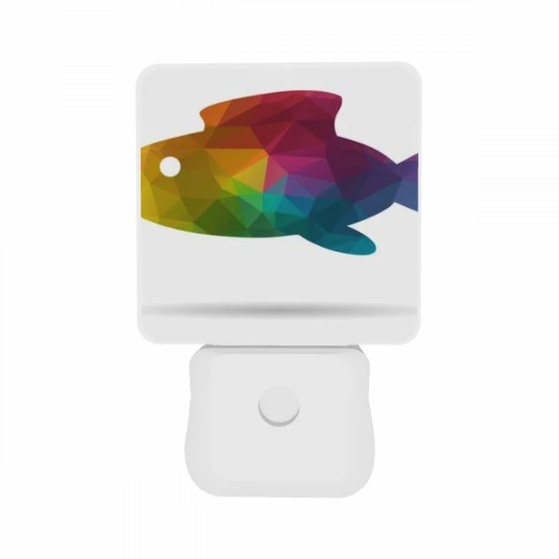 Night Light Set of 2, A fish is shown in a rainbow of colors. Night Light Set Of 2, A Fish Is Shown In A Rainbow Of Colors. -Pattern Night Light a5c363858725f769891f19306eb6fafb27559b45