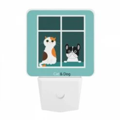 Night Light, A Cat And A Dog Are Sitting Next To Each Other 9 Night Light, A Cat And A Dog Are Sitting Next To Each Other -Pattern Night Light a5e006ca83f56107cec836bab6698ee6b3eee943