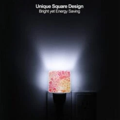 Night Light, A Colorful Floral Pattern With A Bunny In The Middle. 6 Night Light, A Colorful Floral Pattern With A Bunny In The Middle. -Pattern Night Light a67d8bb01fc4910d335c891f75edbbcb2afdca61