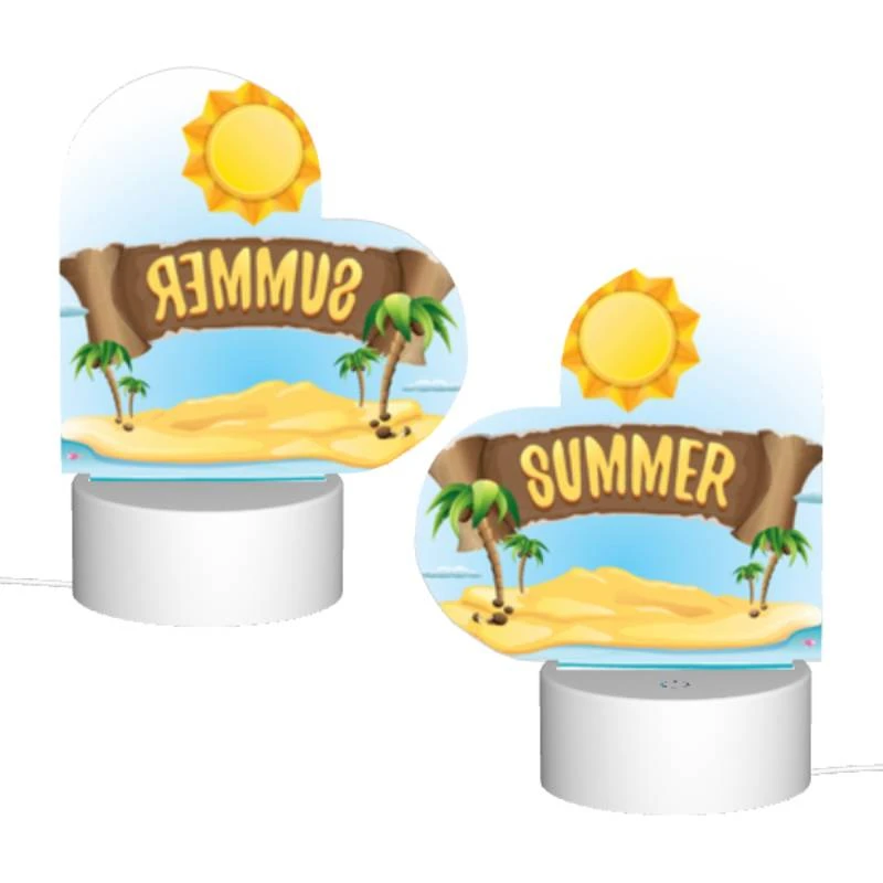 Love Acrylic Night Light, A cartoon image of a beach with a sun and palm trees. Love Acrylic Night Light, A Cartoon Image Of A Beach With A Sun And Palm Trees. -Pattern Night Light a6c31a69020c37a6f57b0419b7dfdc76dbb6deed