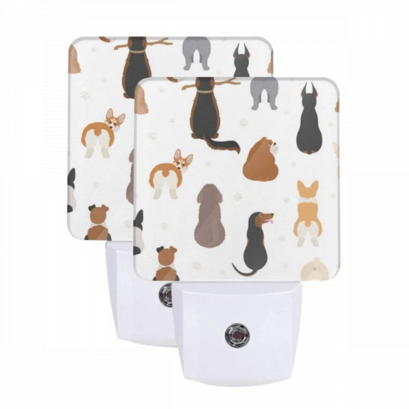 Night Light Set of 2, A collection of different dog breeds. Night Light Set Of 2, A Collection Of Different Dog Breeds. -Pattern Night Light a76e1688339bdafa1e77c234c56224689976657e