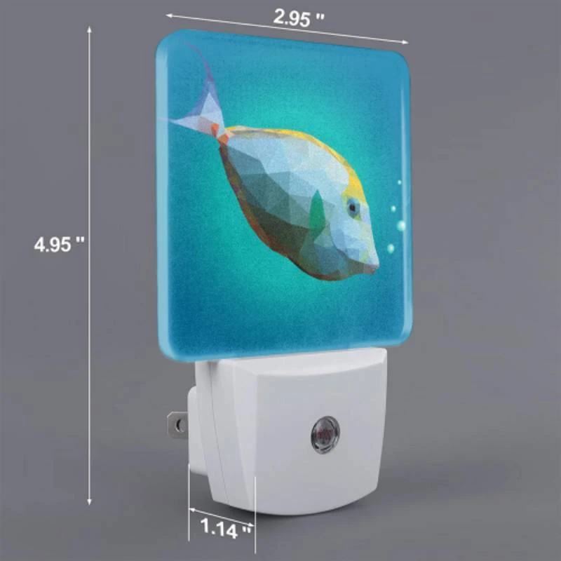 Night Light, A blue and yellow fish with a green fin swimming in the ocean. Night Light, A Blue And Yellow Fish With A Green Fin Swimming In The Ocean. -Pattern Night Light a779768f1bc20737ce27c8f8e0b0030861832ddd