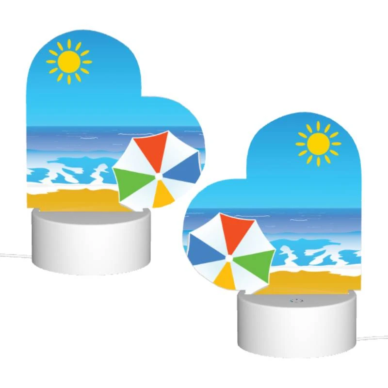 Love Acrylic Night Light, A colorful umbrella is on the beach. Love Acrylic Night Light, A Colorful Umbrella Is On The Beach. -Pattern Night Light a77e858a94e7ae4694cb8ad3c18d81c95c7dfcb7