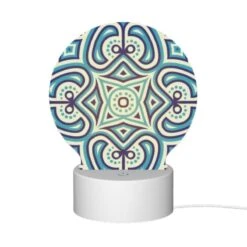 Round Acrylic Night Light, A Blue And White Patterned Design. 11 Round Acrylic Night Light, A Blue And White Patterned Design. -Pattern Night Light a7ab7b59ade0dcdbee4dbea29366c28dd666a0a7