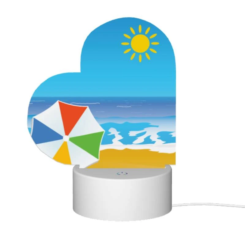 Love Acrylic Night Light, A colorful umbrella is on the beach. Love Acrylic Night Light, A Colorful Umbrella Is On The Beach. -Pattern Night Light a7ba1bdf5a4fefc7e5582dadb8bd52de38914d46