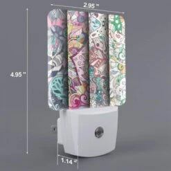 Night Light, Three Colorful Designs Are Displayed On A Row. 3 Night Light, Three Colorful Designs Are Displayed On A Row. -Pattern Night Light a7c426a7ce58164837f6b107110517c8ee4ade5c