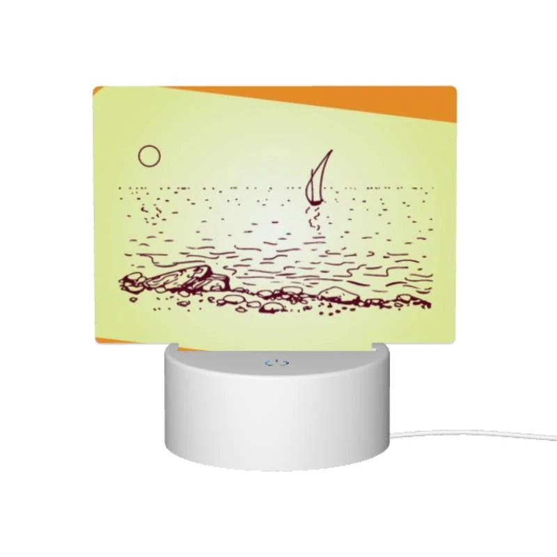Rectangular Acrylic Night Light, A boat is sailing in the ocean Rectangular Acrylic Night Light, A Boat Is Sailing In The Ocean -Pattern Night Light a8634ff1710c441c8d6f121155332d654d4caa13