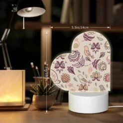 Love Acrylic Night Light, A Pattern Of Flowers And Birds On A Wallpaper. -Pattern Night Light a8cfaa4c841b64f3b79f2084b16ec57dc2ed33ee