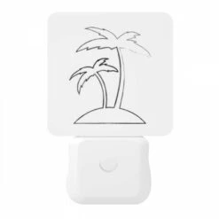 Night Light, A Black And White Drawing Of A Palm Tree. 10 Night Light, A Black And White Drawing Of A Palm Tree. -Pattern Night Light a913e95f6f659948af15d822170cfd67fcb135f0