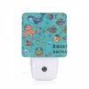 Night Light, A Colorful Aquatic Animal Graphic Set. 1 Night Light, A Colorful Aquatic Animal Graphic Set. -Pattern Night Light a975d7d1ee27af060909066b9c6479164f368fe4