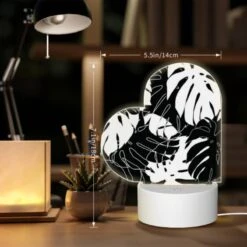Love Acrylic Night Light, A Black And White Image Of A Plant With A Lot Of Leaves. 7 Love Acrylic Night Light, A Black And White Image Of A Plant With A Lot Of Leaves. -Pattern Night Light a980ab160b0b0c979d3a1dc12dfe10059887fc01
