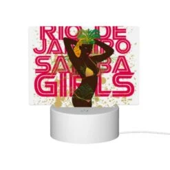 Rectangular Acrylic Night Light, A Woman Wearing A Grass Skirt And A Headband Poses For A Picture. 11 Rectangular Acrylic Night Light, A Woman Wearing A Grass Skirt And A Headband Poses For A Picture. -Pattern Night Light a9a24d3acb591bd27d3184cae609b75d17865d26