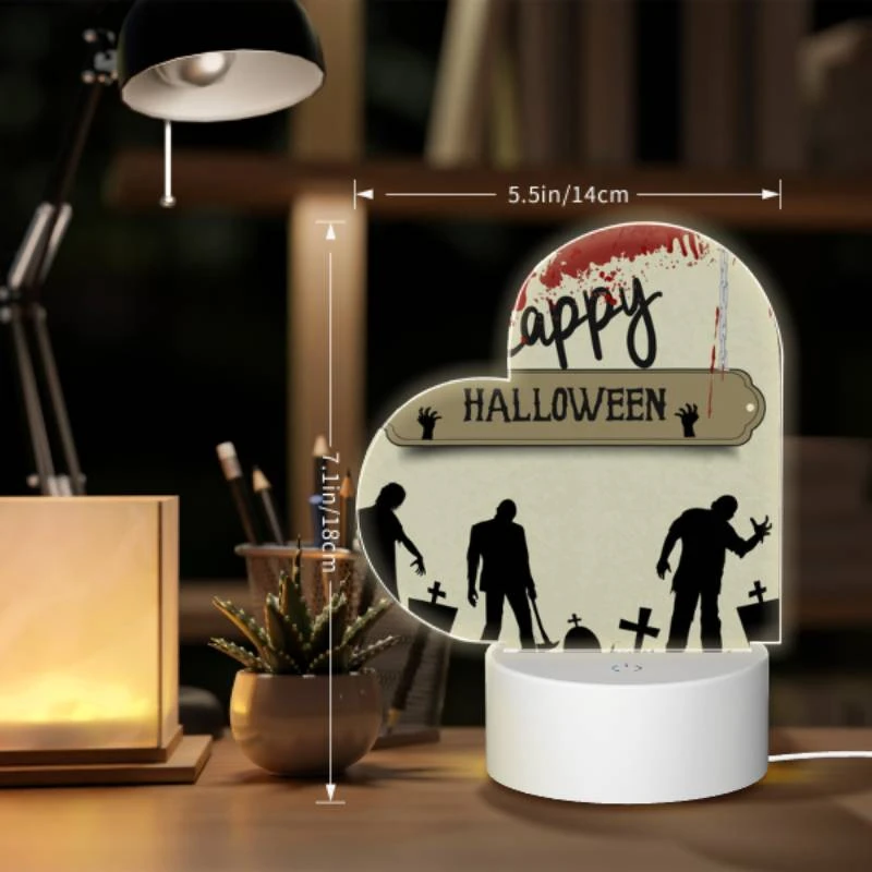 Love Acrylic Night Light, A sign that says Happy Halloween. Love Acrylic Night Light, A Sign That Says Happy Halloween. -Pattern Night Light a9ae20f6f920e7caf349fe58acacb811641c1269