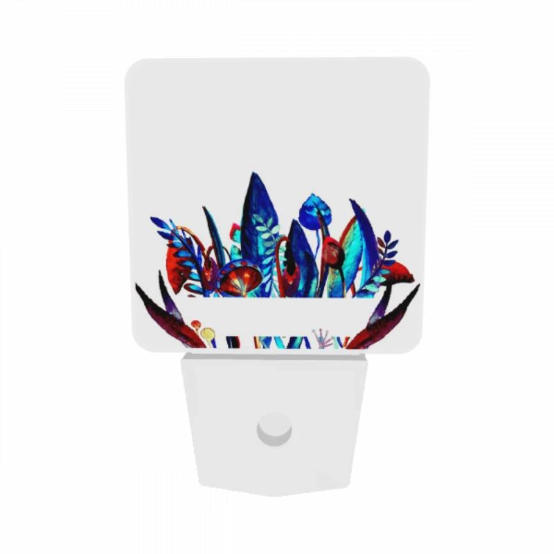 Night Light Set of 2, A colorful painting of a bowl of flowers. Night Light Set Of 2, A Colorful Painting Of A Bowl Of Flowers. -Pattern Night Light a9bbea95da753617b44ac140a7eda659b681dd99