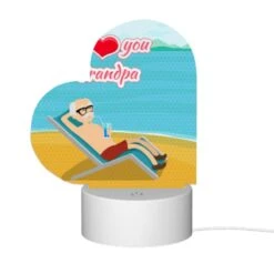 Love Acrylic Night Light, A Man Is Sitting On A Beach Chair With A Drink In His Hand. -Pattern Night Light aa6e2e23b4bb5371dc4be4a6225e61f630d74d77