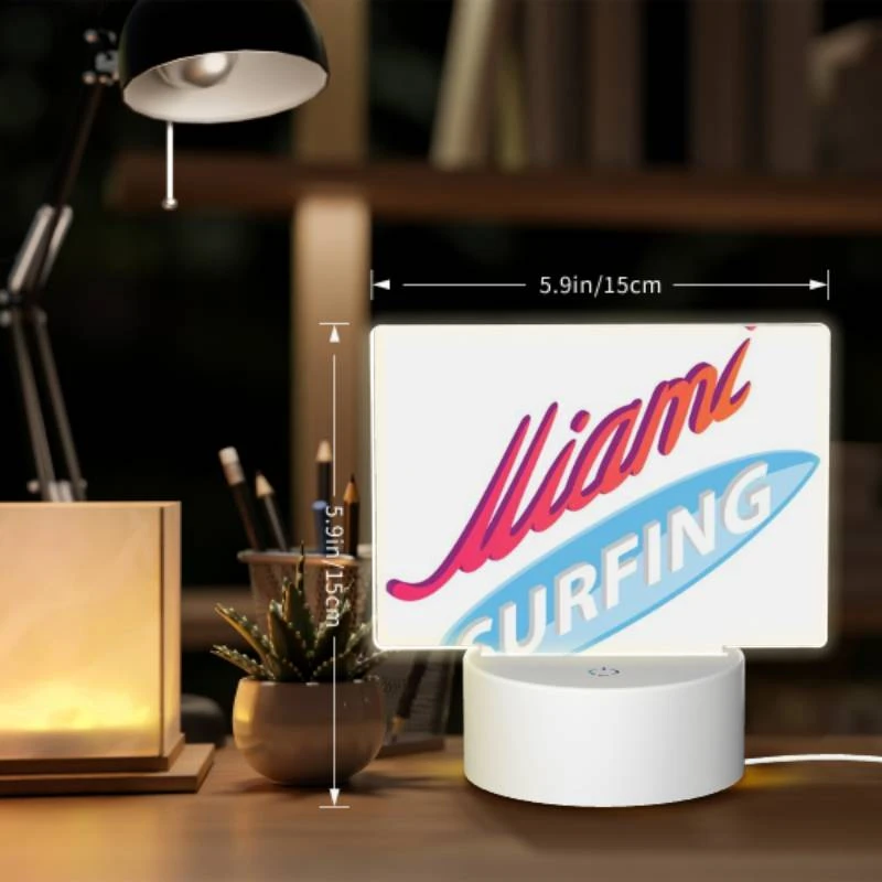 Rectangular Acrylic Night Light, A logo for Miami Surfing. Rectangular Acrylic Night Light, A Logo For Miami Surfing. -Pattern Night Light ab37e614c61699a9b5b43eebf41ee8c99345363a