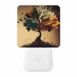 Night Light, A Tree With A Brown Trunk And Green Leaves. 10 Night Light, A Tree With A Brown Trunk And Green Leaves. -Pattern Night Light ab5fb3fd3005187a2bbd4b520121acc00821c19a