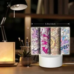 Rectangular Acrylic Night Light, Three Colorful Artworks Are Displayed Side By Side. 7 Rectangular Acrylic Night Light, Three Colorful Artworks Are Displayed Side By Side. -Pattern Night Light aba34a7787621441c61794787a25dba1bb382b30