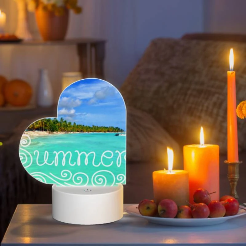 Love Acrylic Night Light, A beautiful beach scene with a blue ocean and palm trees. Love Acrylic Night Light, A Beautiful Beach Scene With A Blue Ocean And Palm Trees. -Pattern Night Light abd9f3ddd64e2e0fb09af7f5d8673dc0684854c1