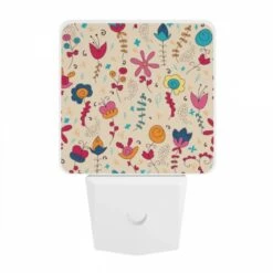 Night Light, A Colorful Floral Pattern With A Variety Of Flowers And Leaves. 9 Night Light, A Colorful Floral Pattern With A Variety Of Flowers And Leaves. -Pattern Night Light ac71e690f8b73319c1dfe01a5c0662dd68d017de