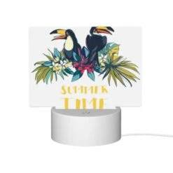 Rectangular Acrylic Night Light, A Colorful Cartoon Of Two Birds Sitting On A Branch With A Yellow And Blue Background. 11 Rectangular Acrylic Night Light, A Colorful Cartoon Of Two Birds Sitting On A Branch With A Yellow And Blue Background. -Pattern Night Light acbc306118d343148cdd19707697f75db09d67ea