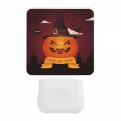 Night Light, A Witch's Hat Is Placed On Top Of A Pumpkin. 11 Night Light, A Witch's Hat Is Placed On Top Of A Pumpkin. -Pattern Night Light acf19fd8ba9fba6363ddc0b5b6219e12808f65a2