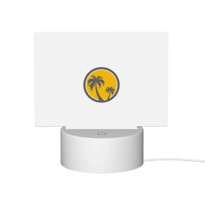 Rectangular Acrylic Night Light, A yellow and gray logo of a palm tree. Rectangular Acrylic Night Light, A Yellow And Gray Logo Of A Palm Tree. -Pattern Night Light ad2ba4da9cda7cb4457599f1793022a9c553828a